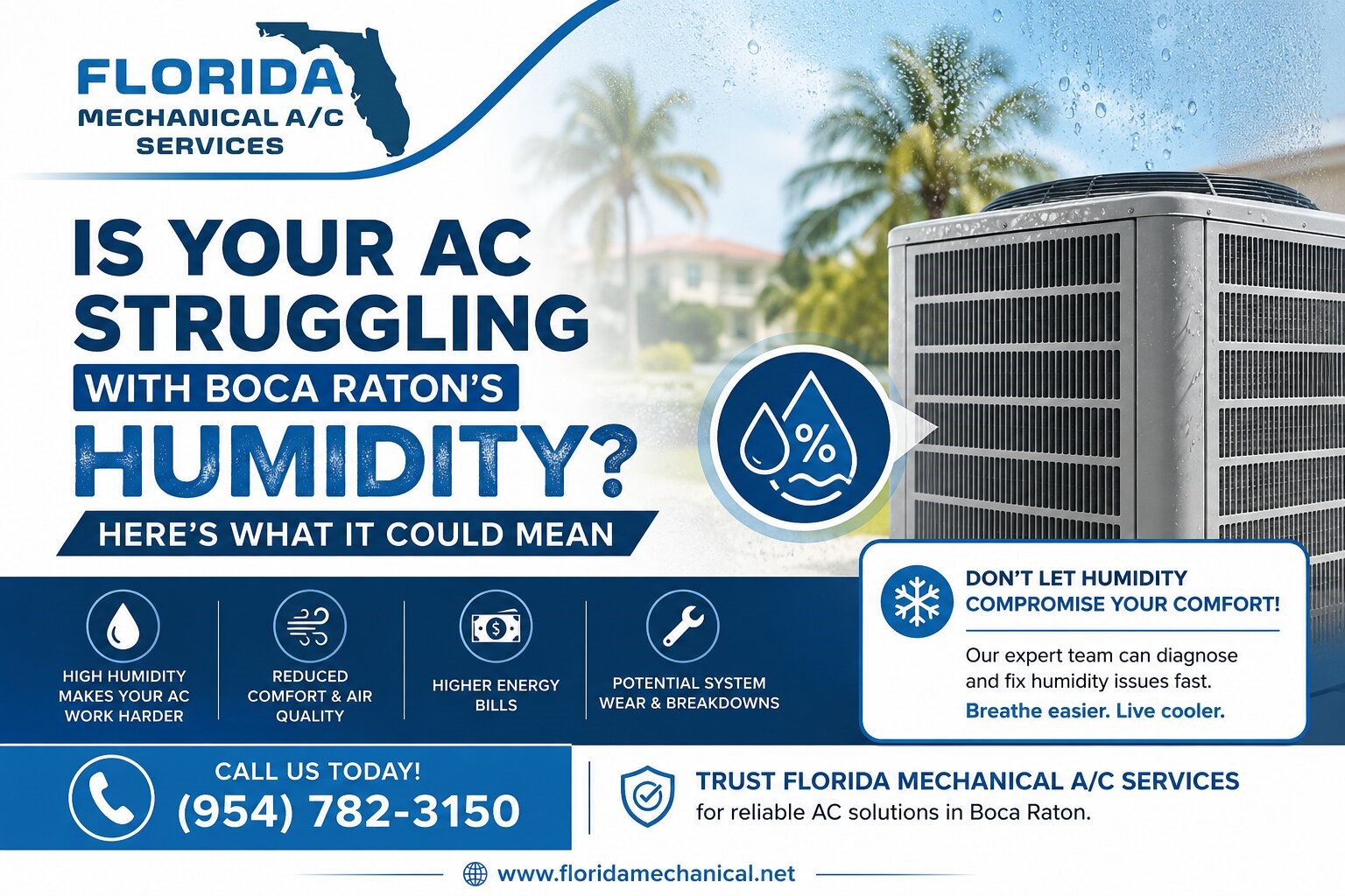 Is Your AC Struggling With Boca Raton’s Humidity? Here’s What It Could Mean